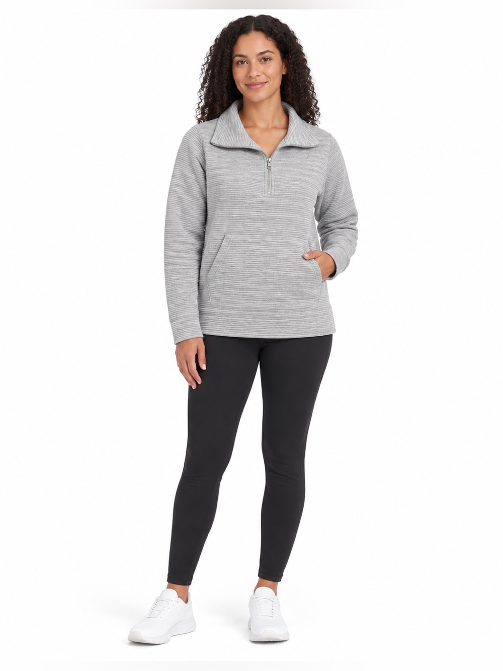 Kirkland Signature Light Gray Quarter-Zip Pullover